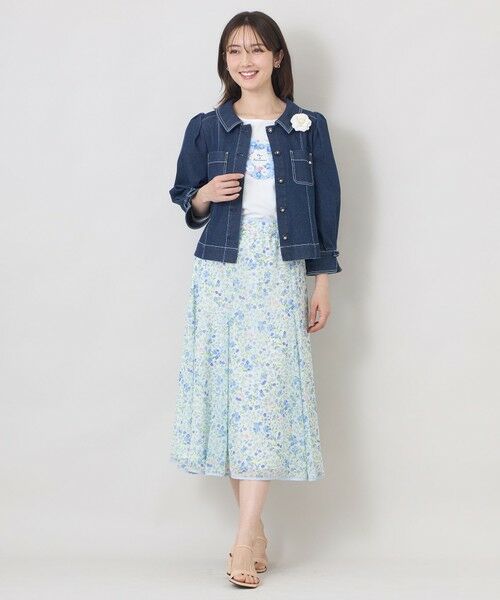 TO BE CHIC (大きいサイズ) / トゥー ビー シック (オオキイサイズ) ロング・マキシ丈スカート | 【L】プチフルール マーメイドスカート | 詳細1