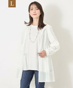 TO BE CHIC (大きいサイズ) / トゥー ビー シック (オオキイサイズ) テーラードジャケット | 【L】ラッセルエアリー ロングブルゾン