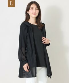TO BE CHIC (大きいサイズ) / トゥー ビー シック (オオキイサイズ) テーラードジャケット | 【L】ラッセルエアリー ロングブルゾン