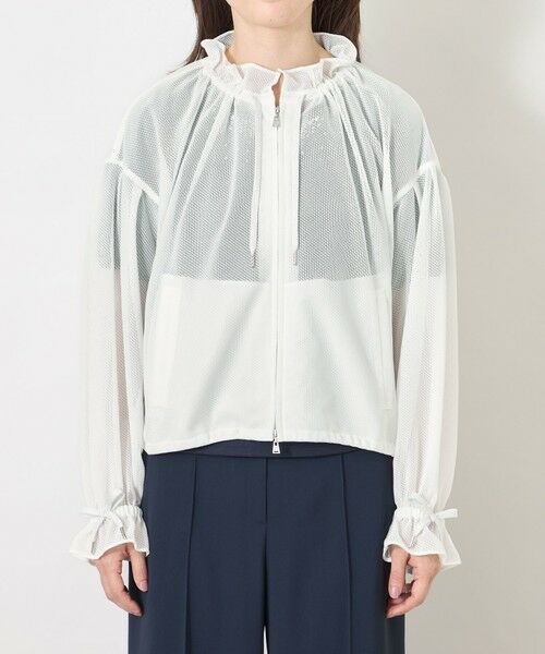 TO BE CHIC (大きいサイズ) / トゥー ビー シック (オオキイサイズ) テーラードジャケット | 【L】ラッセルエアリー フリルショートブルゾン | 詳細4