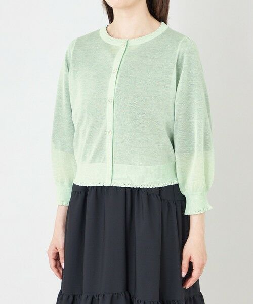 TO BE CHIC (大きいサイズ) / トゥー ビー シック (オオキイサイズ) ブルゾン | 【L】シアーギャザースリーブ カーディガン | 詳細10