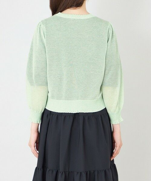 TO BE CHIC (大きいサイズ) / トゥー ビー シック (オオキイサイズ) ブルゾン | 【L】シアーギャザースリーブ カーディガン | 詳細11