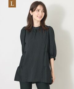 TO BE CHIC (大きいサイズ) / トゥー ビー シック (オオキイサイズ) その他トップス | 【L】シルキーサッカー ティアードチュニックブラウス