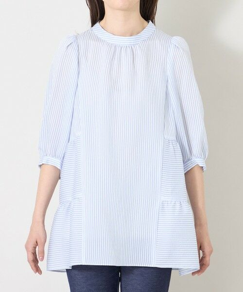 TO BE CHIC (大きいサイズ) / トゥー ビー シック (オオキイサイズ) その他トップス | 【L】シルキーサッカー ティアードチュニックブラウス | 詳細5