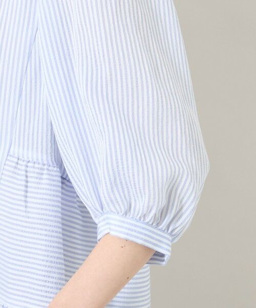 TO BE CHIC (大きいサイズ) / トゥー ビー シック (オオキイサイズ) その他トップス | 【L】シルキーサッカー ティアードチュニックブラウス | 詳細8