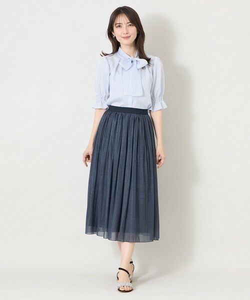 TO BE CHIC (大きいサイズ) / トゥー ビー シック (オオキイサイズ) その他トップス | 【L】シルキーサッカー ボウタイブラウス | 詳細3