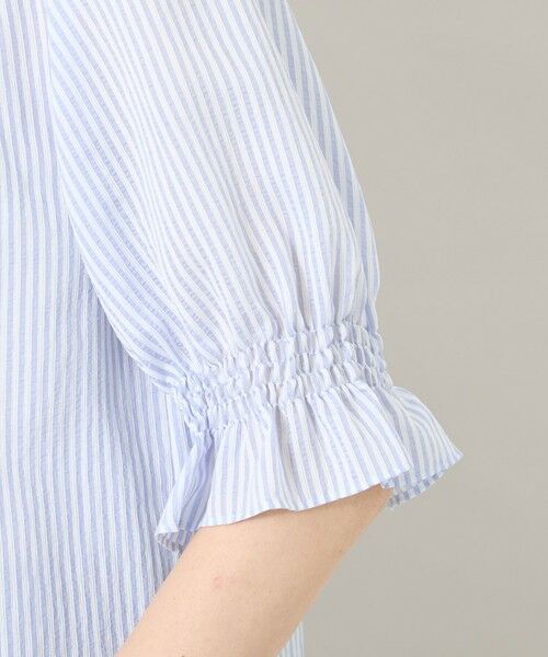 TO BE CHIC (大きいサイズ) / トゥー ビー シック (オオキイサイズ) その他トップス | 【L】シルキーサッカー ボウタイブラウス | 詳細7