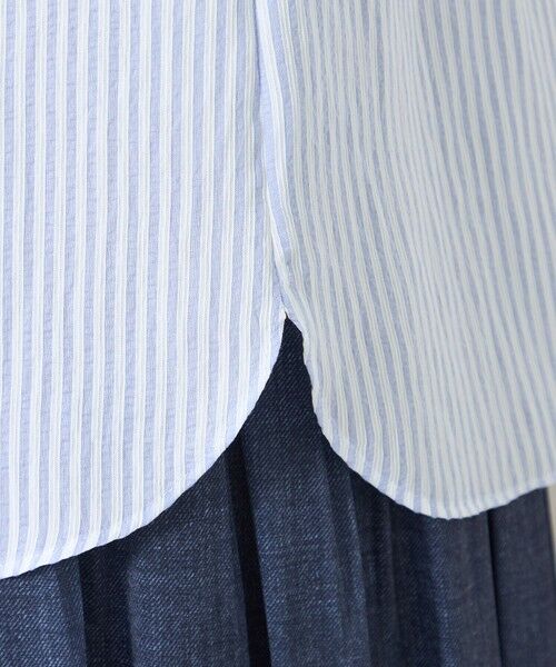 TO BE CHIC (大きいサイズ) / トゥー ビー シック (オオキイサイズ) その他トップス | 【L】シルキーサッカー ボウタイブラウス | 詳細8