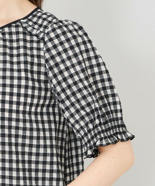 TO BE CHIC (大きいサイズ) / トゥー ビー シック (オオキイサイズ) その他トップス | 【L】シアーギンガム フロントギャザーブラウス | 詳細6