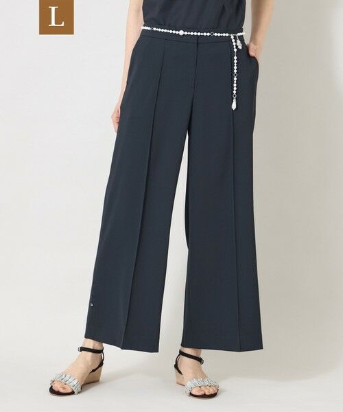 TO BE CHIC (大きいサイズ) / トゥー ビー シック (オオキイサイズ) その他パンツ | 【L】ワルツラインストーン ワイドパンツ（ダークネイビー）