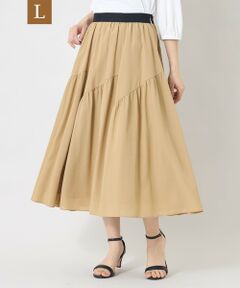 TO BE CHIC (大きいサイズ) / トゥー ビー シック (オオキイサイズ) ロング・マキシ丈スカート | 【L】ヴェールパネル スカート