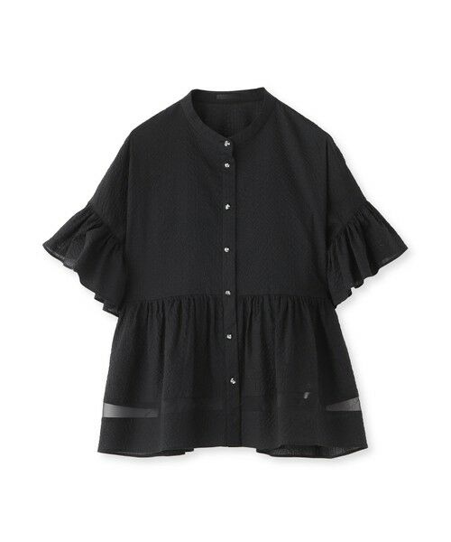 TO BE CHIC (大きいサイズ) / トゥー ビー シック (オオキイサイズ) その他トップス | 【L】ウェーブローン ヘムシアーチュニック（ブラック）