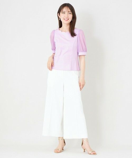 TO BE CHIC (大きいサイズ) / トゥー ビー シック (オオキイサイズ) その他トップス | 【L】スカラップ×シアースリーブ プルオーバー | 詳細3