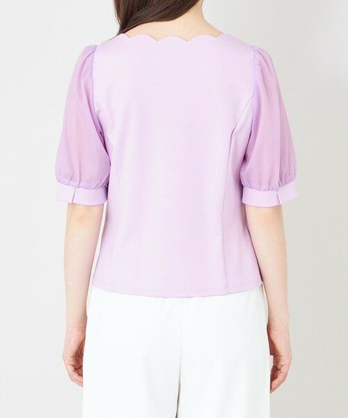 TO BE CHIC (大きいサイズ) / トゥー ビー シック (オオキイサイズ) その他トップス | 【L】スカラップ×シアースリーブ プルオーバー | 詳細7