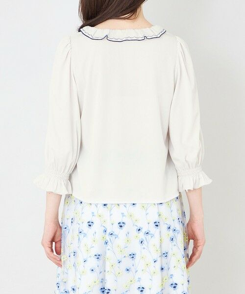 TO BE CHIC (大きいサイズ) / トゥー ビー シック (オオキイサイズ) その他トップス | 【L】スムースフリル刺しゅう カットソー | 詳細6