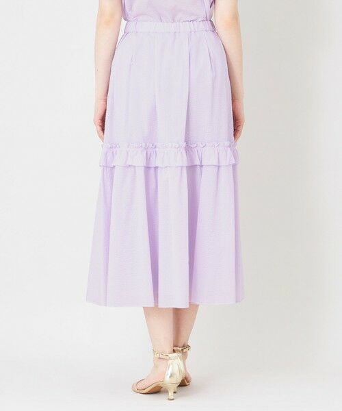 TO BE CHIC (大きいサイズ) / トゥー ビー シック (オオキイサイズ) ロング・マキシ丈スカート | 【L】ウェーブローン フリルタックスカート | 詳細5