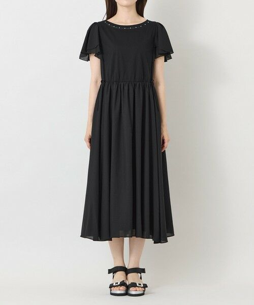 TO BE CHIC (大きいサイズ) / トゥー ビー シック (オオキイサイズ) ロング・マキシ丈ワンピース | 【L】シルケットジャージ ドッキングワンピース | 詳細2