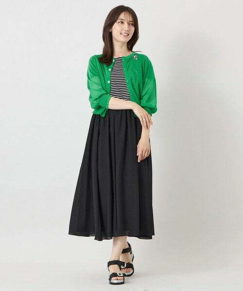 TO BE CHIC (大きいサイズ) / トゥー ビー シック (オオキイサイズ) ロング・マキシ丈ワンピース | 【L】ボーダーカットソーコンビ ワンピース | 詳細2