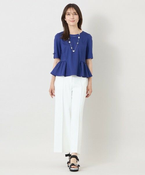 TO BE CHIC (大きいサイズ) / トゥー ビー シック (オオキイサイズ) その他トップス | 【L】ルミエール ビジューネックペプラムトップス | 詳細4