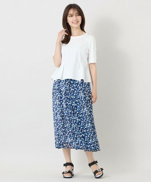 TO BE CHIC (大きいサイズ) / トゥー ビー シック (オオキイサイズ) その他トップス | 【L】ルミエール ビジューネックペプラムトップス | 詳細1