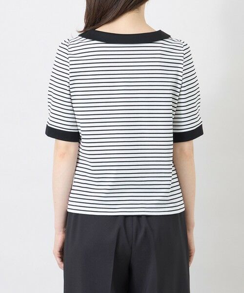 TO BE CHIC (大きいサイズ) / トゥー ビー シック (オオキイサイズ) その他トップス | 【L】デザインネック ボーダーカットソー | 詳細5