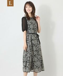 TO BE CHIC (大きいサイズ) / トゥー ビー シック (オオキイサイズ) ロング・マキシ丈ワンピース | 【L】リュクスエンブロイダリーチュール ワンピース