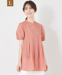TO BE CHIC (大きいサイズ) / トゥー ビー シック (オオキイサイズ) その他トップス | 【L】エアリーローンチュニックブラウス