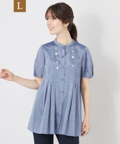 TO BE CHIC (大きいサイズ) / トゥー ビー シック (オオキイサイズ) その他トップス | 【L】エアリーローンチュニックブラウス