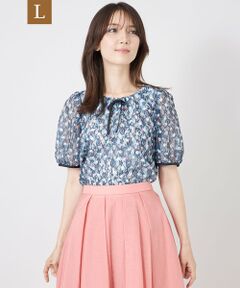 TO BE CHIC (大きいサイズ) / トゥー ビー シック (オオキイサイズ) その他トップス | 【L】ラッセルドットプリント　ギャザーブラウス