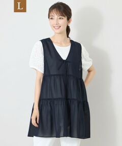 TO BE CHIC (大きいサイズ) / トゥー ビー シック (オオキイサイズ) その他トップス | 【L】シアーギャザーフォルム ジレ