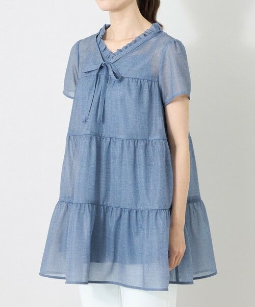 TO BE CHIC (大きいサイズ) / トゥー ビー シック (オオキイサイズ) その他トップス | 【L】デニムブリーズティアード チュニック | 詳細4