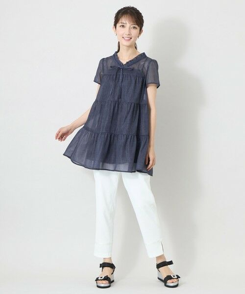 TO BE CHIC (大きいサイズ) / トゥー ビー シック (オオキイサイズ) その他トップス | 【L】デニムブリーズティアード チュニック | 詳細2