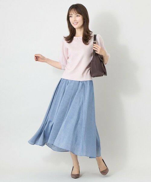 TO BE CHIC (大きいサイズ) / トゥー ビー シック (オオキイサイズ) その他トップス | 【L】チュールレイヤードスリーブ ニット | 詳細3