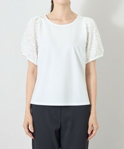 TO BE CHIC (大きいサイズ) / トゥー ビー シック (オオキイサイズ) その他トップス | 【L】ラッセルレースコンビ カットソー | 詳細3