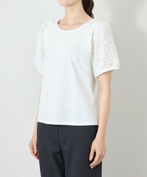 TO BE CHIC (大きいサイズ) / トゥー ビー シック (オオキイサイズ) その他トップス | 【L】ラッセルレースコンビ カットソー | 詳細4