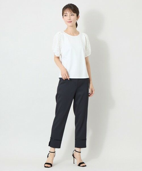TO BE CHIC (大きいサイズ) / トゥー ビー シック (オオキイサイズ) その他トップス | 【L】ラッセルレースコンビ カットソー | 詳細1