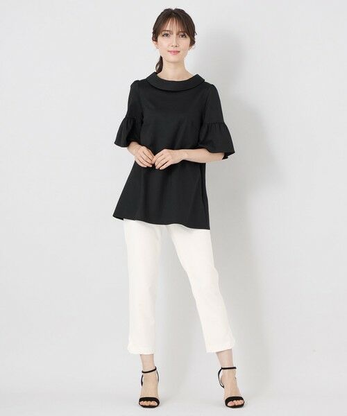 TO BE CHIC (大きいサイズ) / トゥー ビー シック (オオキイサイズ) その他トップス | 【L】ハイゲージコットン デザインネックチュニック | 詳細1