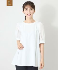 TO BE CHIC (大きいサイズ) / トゥー ビー シック (オオキイサイズ) その他トップス | 【L】フロントビジュー カットソーチュニック
