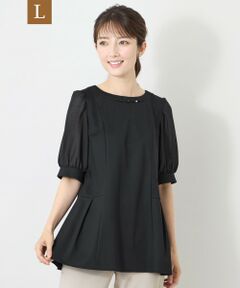 TO BE CHIC (大きいサイズ) / トゥー ビー シック (オオキイサイズ) その他トップス | 【L】フロントビジュー カットソーチュニック
