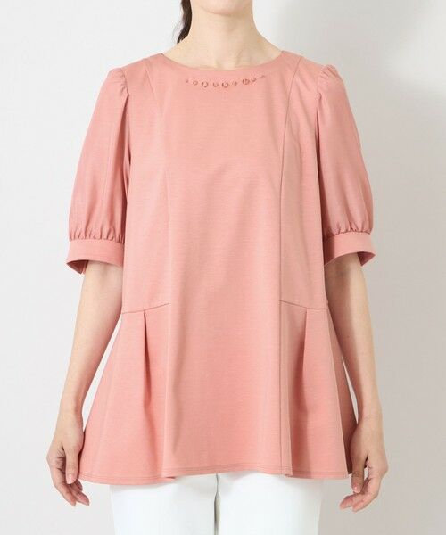 TO BE CHIC (大きいサイズ) / トゥー ビー シック (オオキイサイズ) その他トップス | 【L】フロントビジュー カットソーチュニック | 詳細4