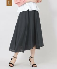 TO BE CHIC (大きいサイズ) / トゥー ビー シック (オオキイサイズ) ロング・マキシ丈スカート | 【L】エアリーローンタックスカート