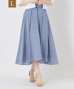 TO BE CHIC (大きいサイズ) / トゥー ビー シック (オオキイサイズ) ロング・マキシ丈スカート | 【L】エアリーローンタックスカート