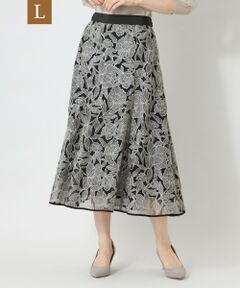 TO BE CHIC (大きいサイズ) / トゥー ビー シック (オオキイサイズ) ロング・マキシ丈スカート | 【L】リュクスエンブロイダリー マーメイドスカート