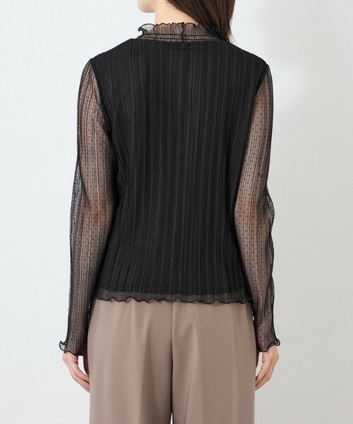 TO BE CHIC (大きいサイズ) / トゥー ビー シック (オオキイサイズ) その他トップス | 【L】ドットチュールプリーツ ハイネックプルオーバー | 詳細5