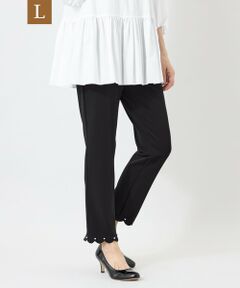 TO BE CHIC (大きいサイズ) / トゥー ビー シック (オオキイサイズ) その他パンツ | 【L】マットダンボール スカラップスリムパンツ