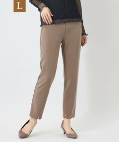 TO BE CHIC (大きいサイズ) / トゥー ビー シック (オオキイサイズ) その他パンツ | 【L】マットダンボール スカラップスリムパンツ