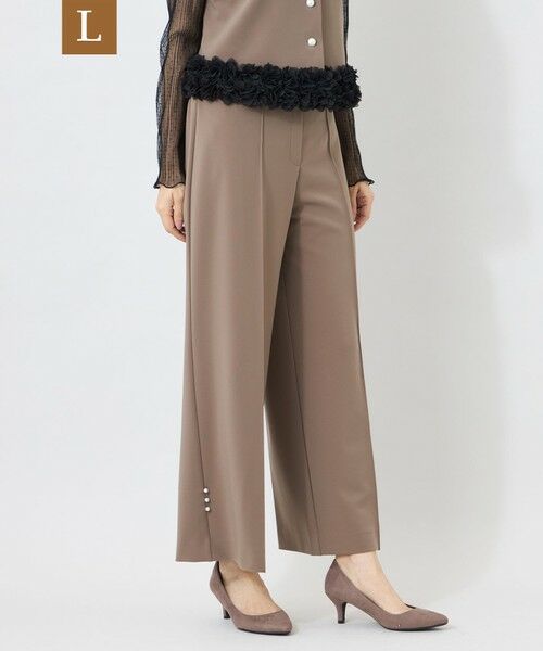 TO BE CHIC (大きいサイズ) / トゥー ビー シック (オオキイサイズ) その他パンツ | 【L】マットダンボール ワイドパンツ（ベージュ5）