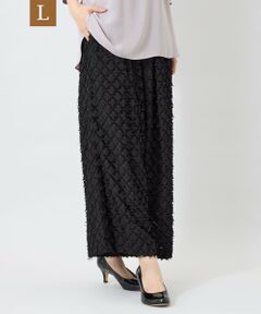 TO BE CHIC (大きいサイズ) / トゥー ビー シック (オオキイサイズ) その他パンツ | 【L】シアーフラワージャカード ワイドパンツ