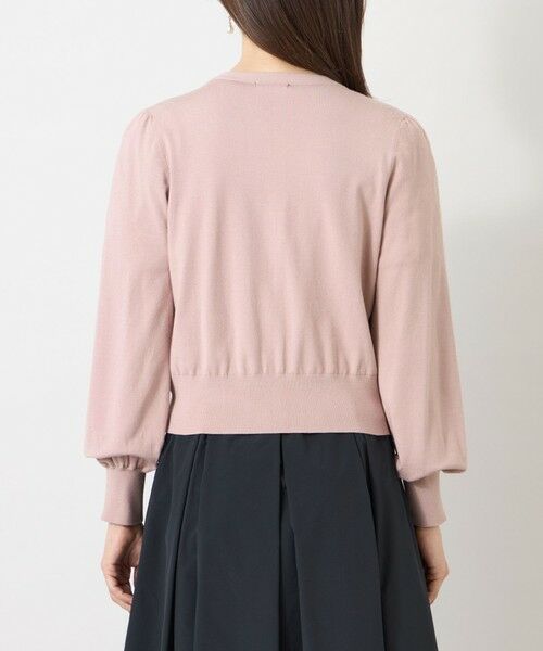 TO BE CHIC (大きいサイズ) / トゥー ビー シック (オオキイサイズ) ブルゾン | 【L】フラワーチュールドッキング ニットカーディガン | 詳細5