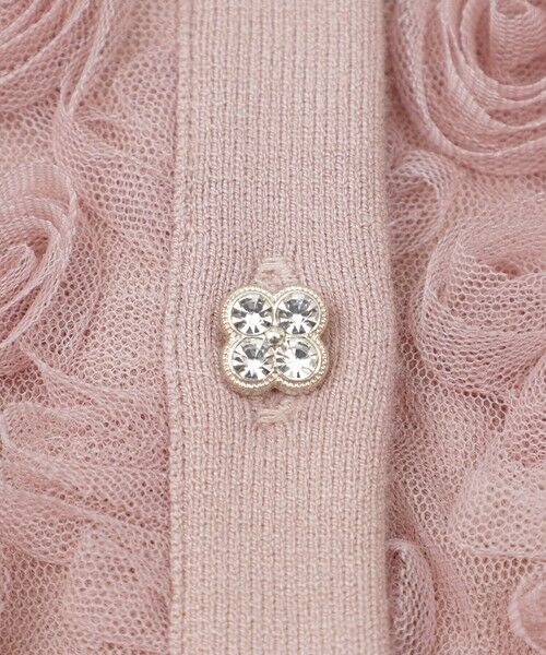 TO BE CHIC (大きいサイズ) / トゥー ビー シック (オオキイサイズ) ブルゾン | 【L】フラワーチュールドッキング ニットカーディガン | 詳細7